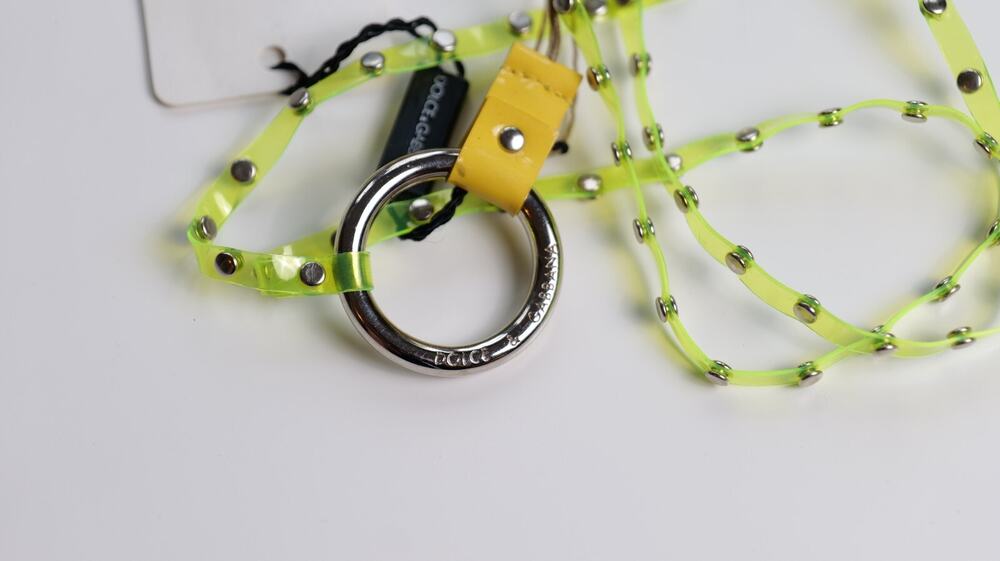Dolce & Gabbana Vintage Transparent Green PVC Strap Charm or Keychain